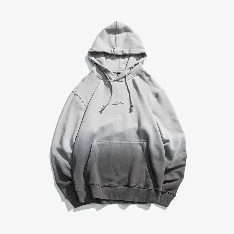 

Hoodies Men Japanese Gradient Hooded High Street Pullover Cotton Fashion Hip Hop Streetwear Casual Pocket Hoodie Autumn2019