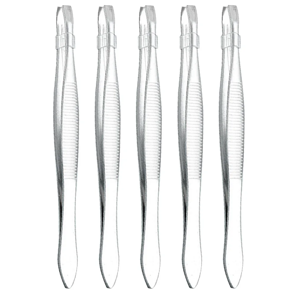 

5Pcs/lot Stainless Steel Eyebrow Tweezers Face Hair Removal Clip Makeup Tool Women Cosmetics Beauty Wholesale