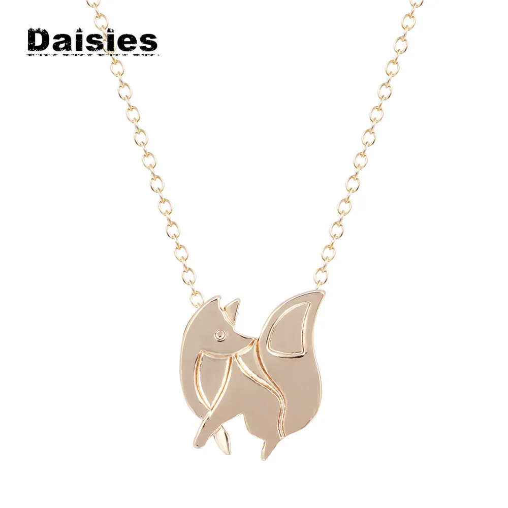 

Daisies Baby Fox Necklaces Animal Tiny Pendant Necklace For Women Girl Jewelry