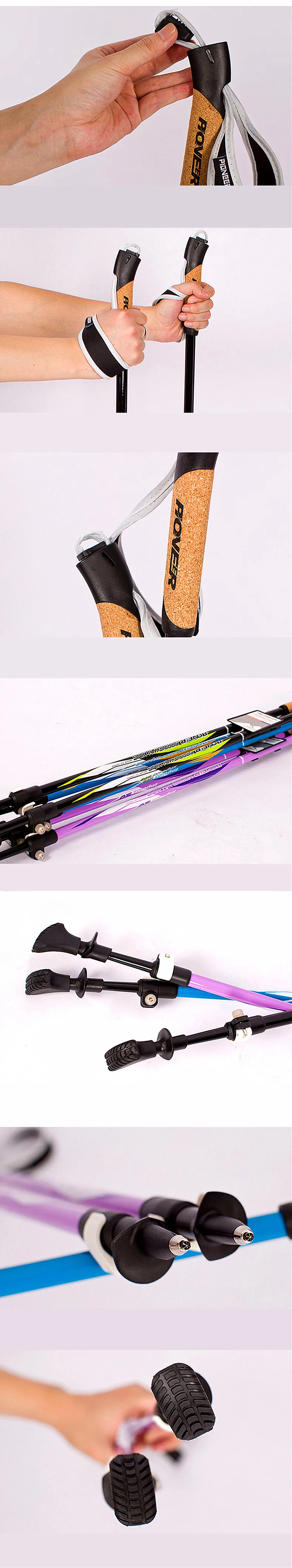 Mulheres de Fibra de Carbono Bengala ao ar Tênis de Corrida dos Homens e para Caminhadas Montanhismo Bengala Varas Trilha Bloqueio Off-road Livre 13 High Quality Esporte e Lazer