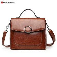 Nueva moda vintage pu cuero mano Bolsas Bolsos Crossbody mano Bolsas mujeres famosas marcas Tote para las mujeres diseñador Bolsos de hombro bolsos