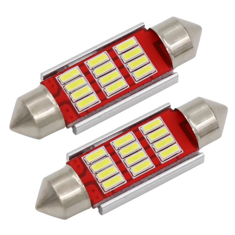 10x31 мм 36 мм/39 мм/41 C5W C10W CANBUS Error Free автомобильный фестонный SMD 4014 светодиодный салона