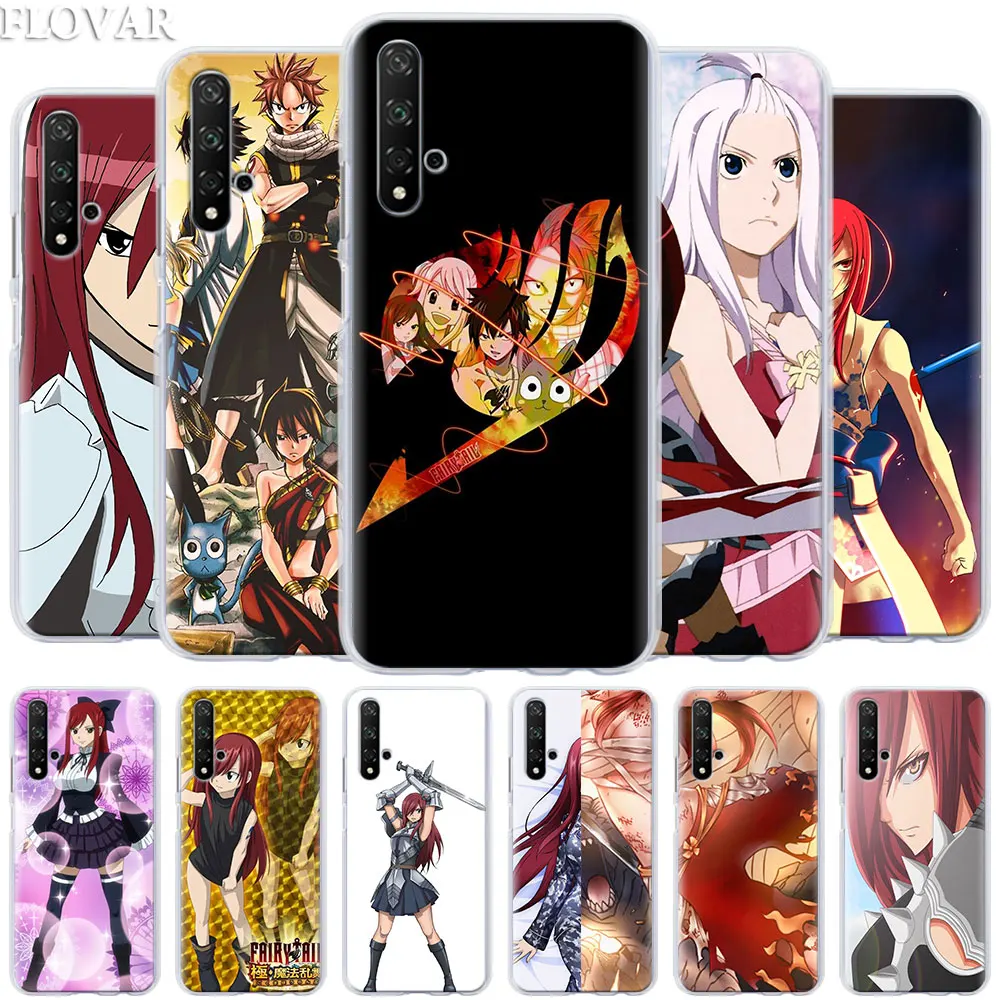 

Erza Scarlet Fairy Tail Phone Cases for Honor 9 10 Lite 20 Pro 8X 8A 8C 8S Y7 Y9 2019 View 20 Cover Hard PC Case Coque