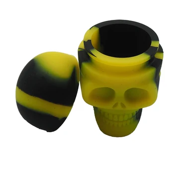 

15ml Skull Style silicone wax concentrate oil container jar for Bho Slick butane Hash Dab silicon wax jar recipiente de silicona