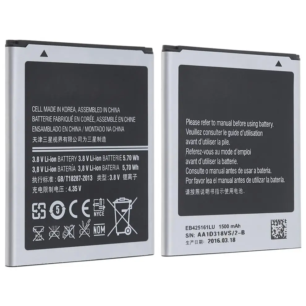 

3.8V 1500mAh Rechargeable Built-in Li-ion Phone Battery Accumulator for Samsung I699 / S7562i / I8190 / S7562 / I8160 / S7568