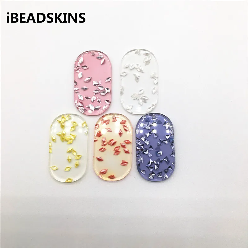 

New arrival! 40x23mm 100pcs/lot clear acrylic oval-shape charms for stud earrings/earrings accessories/Earring parts DIY