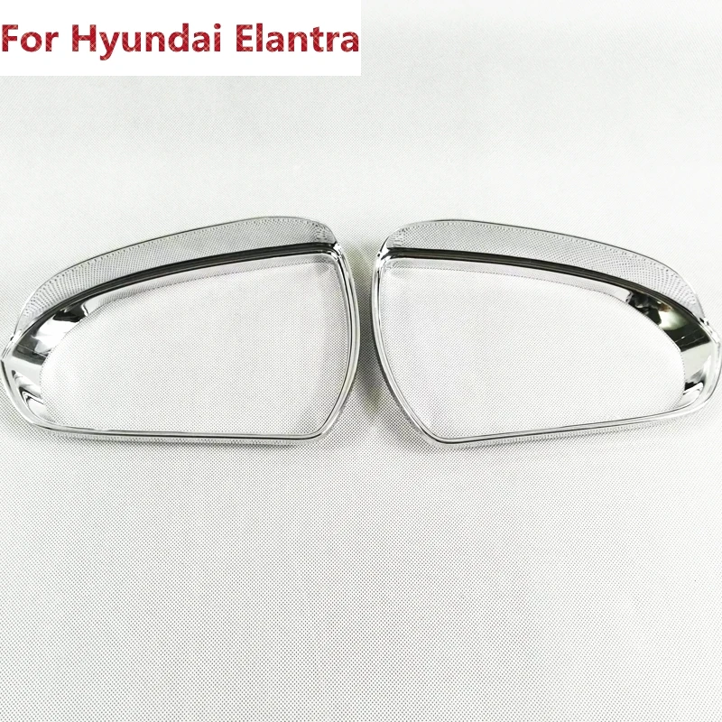 

For Hyundai Elantra AD 2016 2017 Car Rearview Mirror Frame Cover Rain Eyebrow Covers Stickers Shade Decoration Auto Accessories