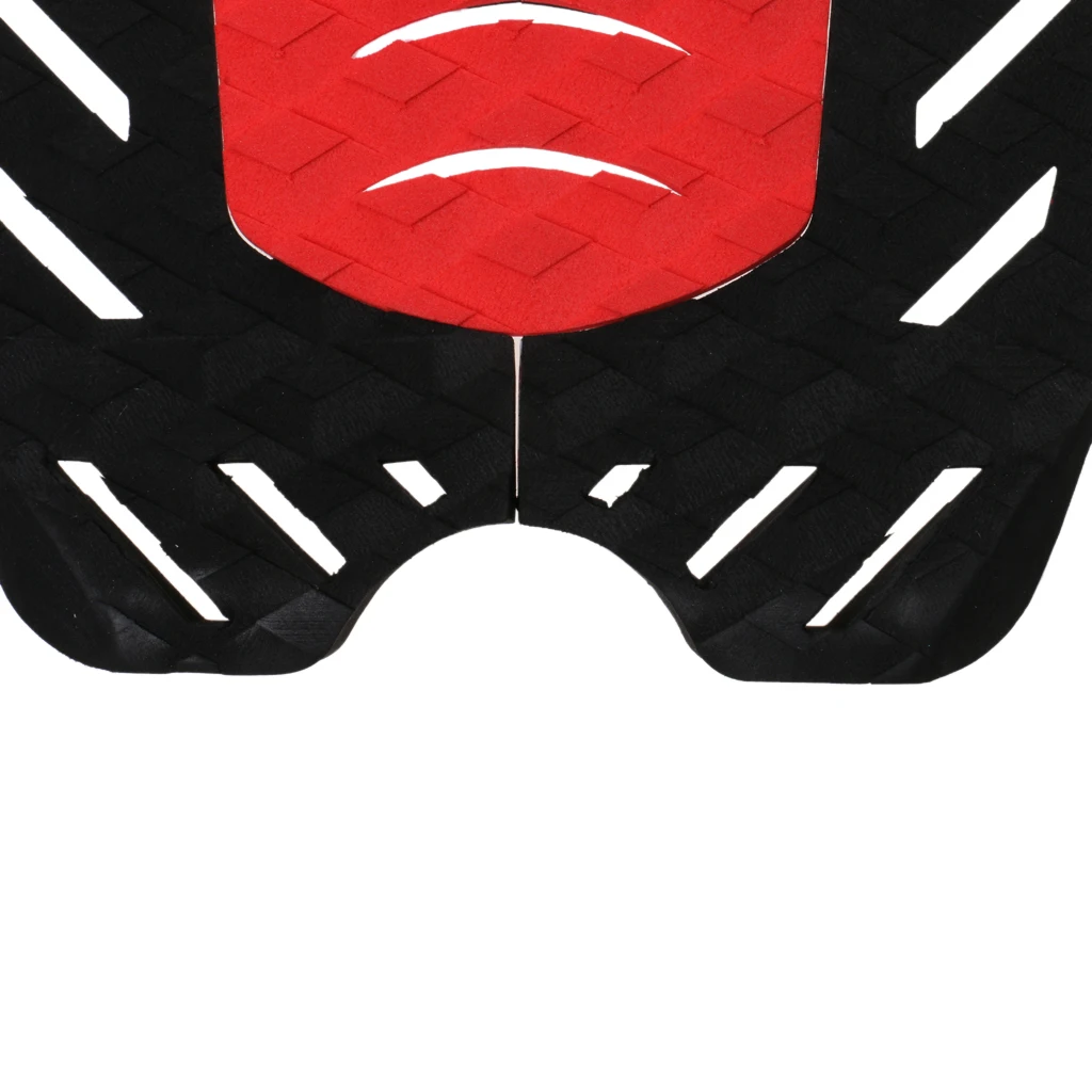 3Pcs Tail Traction Grip Pads Men Women Surfing Accessories for Surfboard Shortboard Longboard 31 x 30cm Black/Red