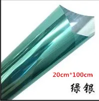 30cm green silver XUNZHE оконная стеклянная пленка одностороннее зеркало Серебряная изоляция наклейки 1 м* 30/40 см отражающие солнце украшение дома Спальня - Цвет: 30cm green silver