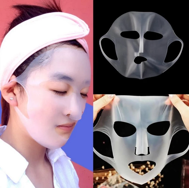 

New Arrival Ear-hook Reusable Silicone Sheet Mask Cover for Absorption Makeup Tools Waterproof Beauty Face Moisturizing Mask