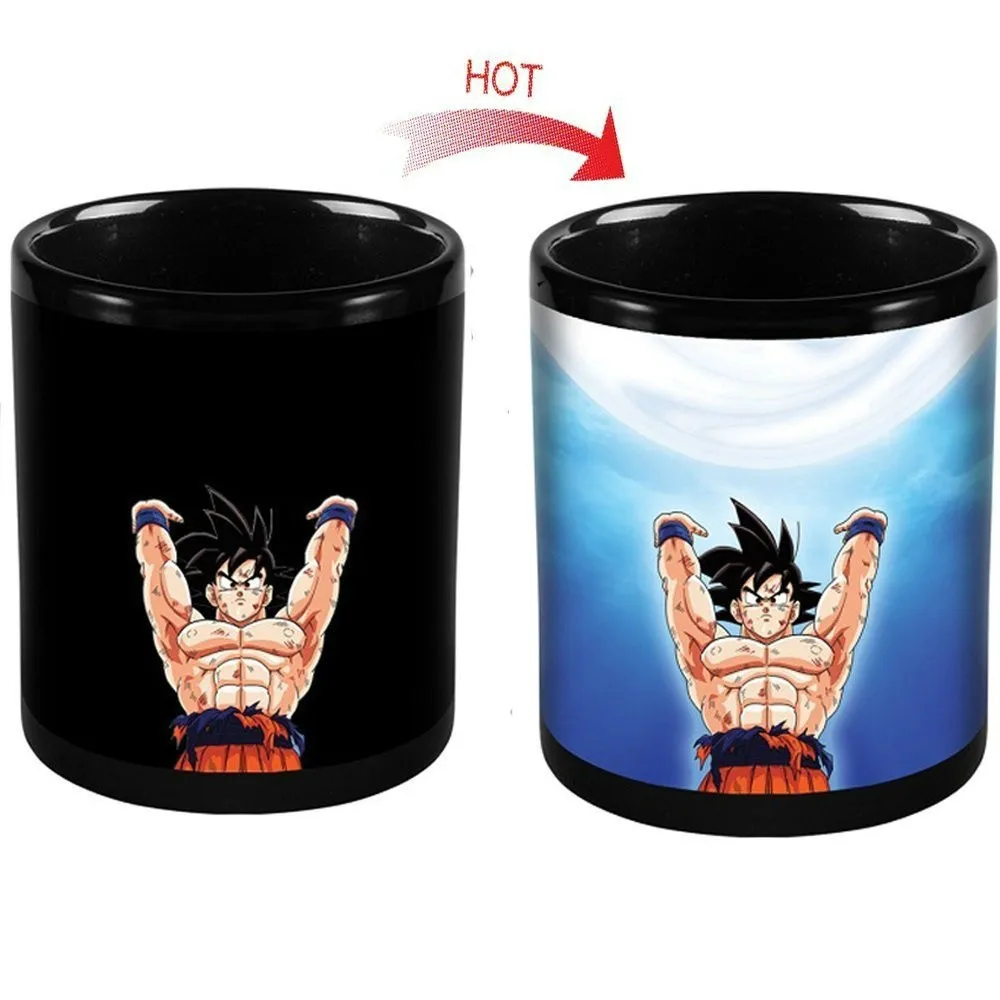 Dragon Ball Z кружка Taza SON Goku термореактивная Волшебная меняющая цвет кружка Супер Saiyan Caneca кофейная чашка