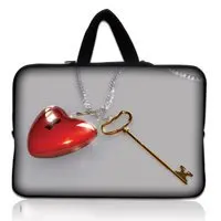 

Free Shipping Key Heart 15" Nice Laptop Sleeve Case Bag+ Hide Handle For 15.6" Acer HP Dell Samsung