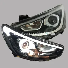 Для HYUNDAI ACCENT SEDAN светодиодные фары 2012