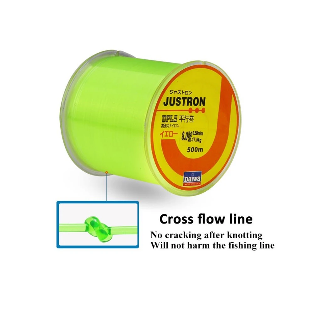 500m Nylon Fishing Line Japanese Durable Monofilament Rock Sea Fishing Line Daiwa Thread Bulk Spool All Size 6 Colors 0.4 to 8.0