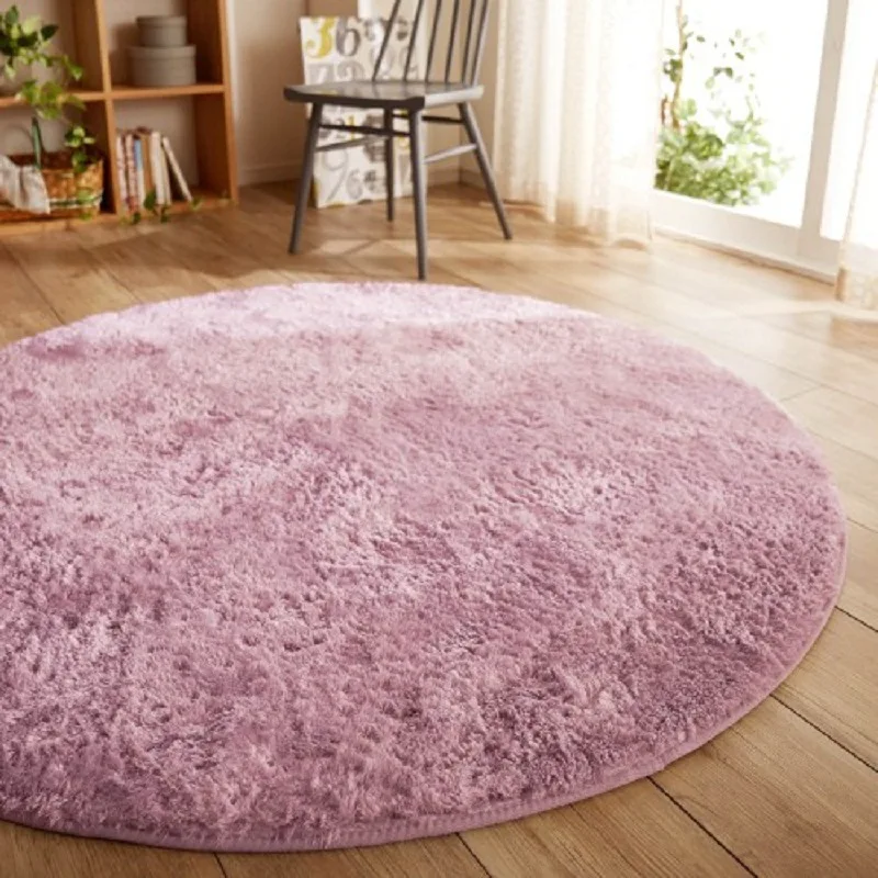 LOUTASI Plush Round Carpet Anti-slip Bedroom Mat Rug Chair Cushion Floor Door Carpet for Living Room Mat Kids Room Play Cover LOUTASI Plush Round Carpet Anti-slip Bedroom Mat Rug Chair Cushion Floor Door Carpet for Living Room Mat Kids Room Play Cover