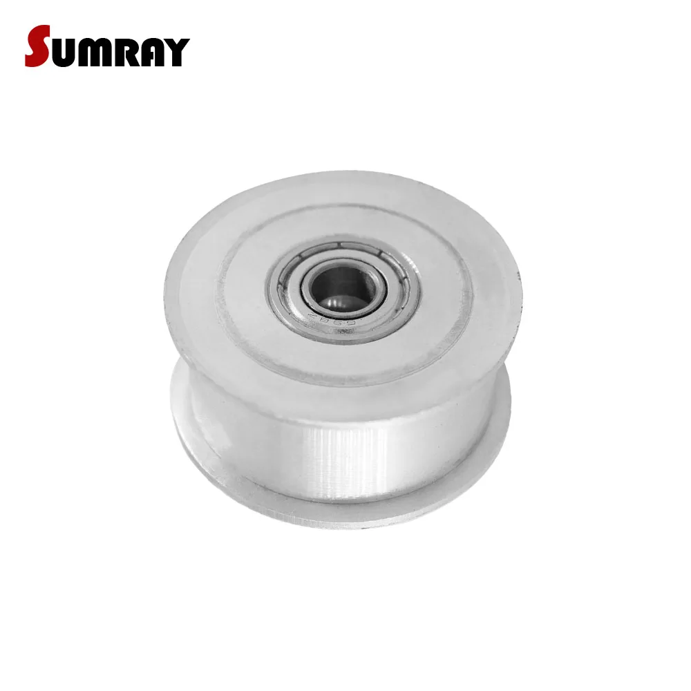 SUMRAY MXL 30T Idler Tensioner Wheel No teeth 3/4/5/6mm Bore Idler Timing Pulley With Bearing 7