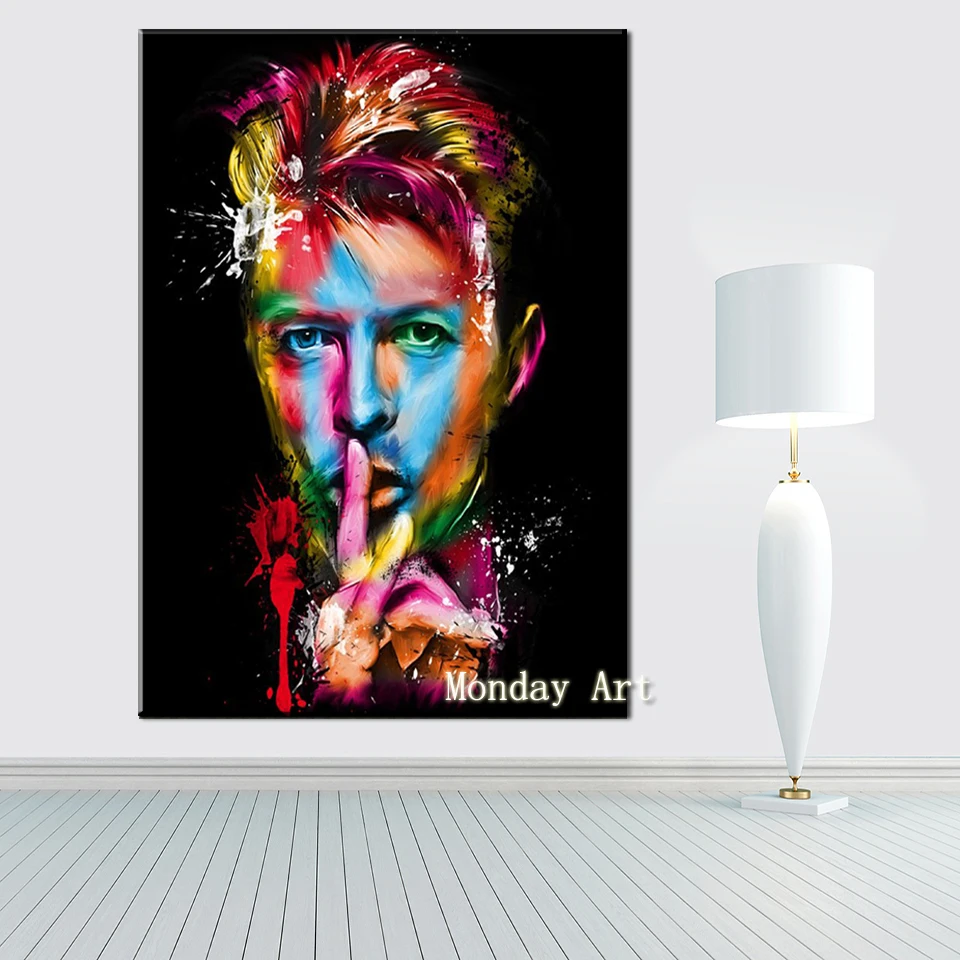 344 1 Piece Famous Singer Painting David Bowie Canvas Art Poster Prints Painting For Living Room And Bedroom Decoration