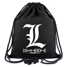 Death Note Anime Men’s Drawstring Bag Sports Backpack with String High Quality Travel Rucksack