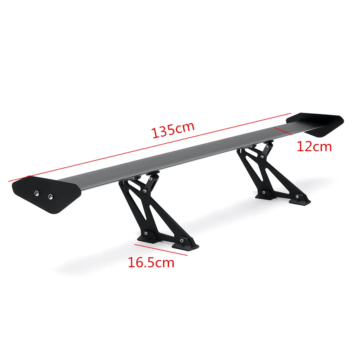 US $52.55 135cm Universal Racing Sports Car Rear Tail Trunk Racing Wing Spoiler Aluminum Black Adjustable Gt Double Row