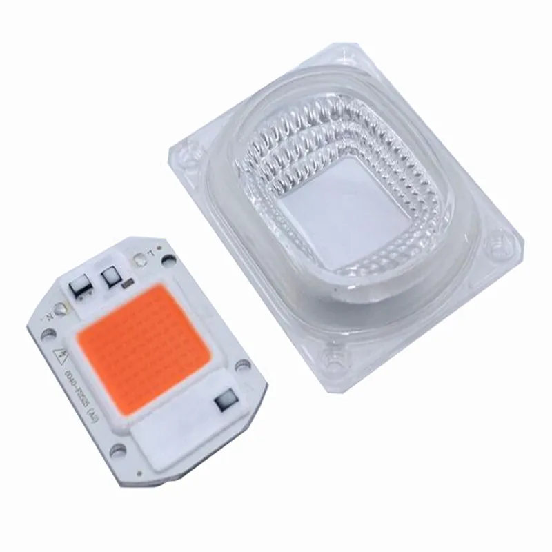 

5sets 50w/20w/30w LED full spectrum plant grow light COB bead AC220V 110V Floodlight Lamp chips 380-840nm lens free shiping