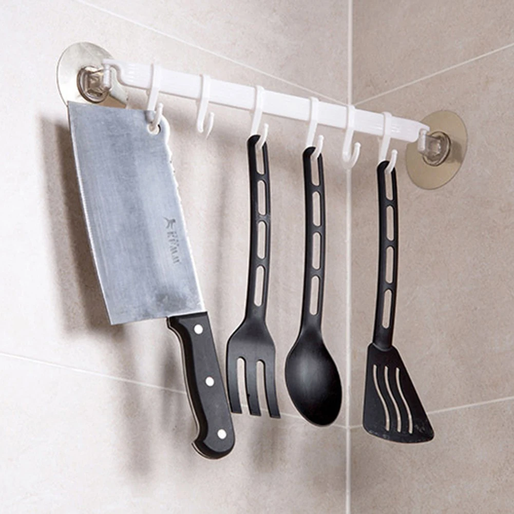 Крепкий клей настенный 6 крюк крючок для кухни ванной держатель хранения|Полки и