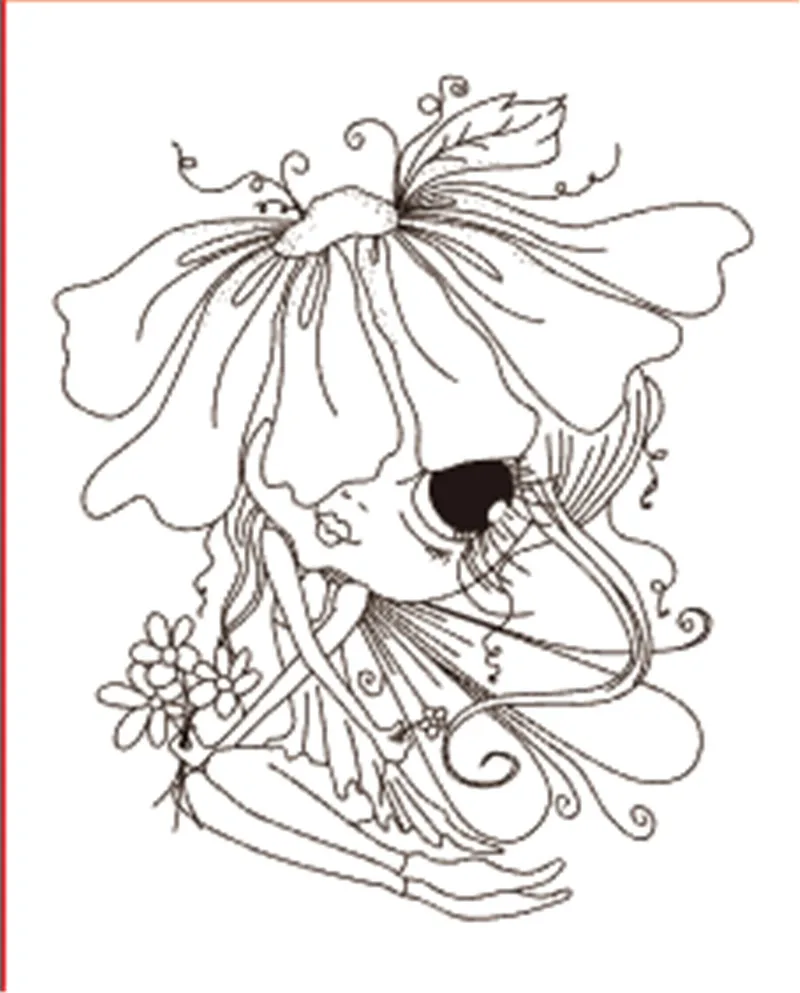 

10x8 Girl taking flowers Transparent Clear Silicone Stamp Seal for DIY scrapbooking photo album Decorative clear stamp