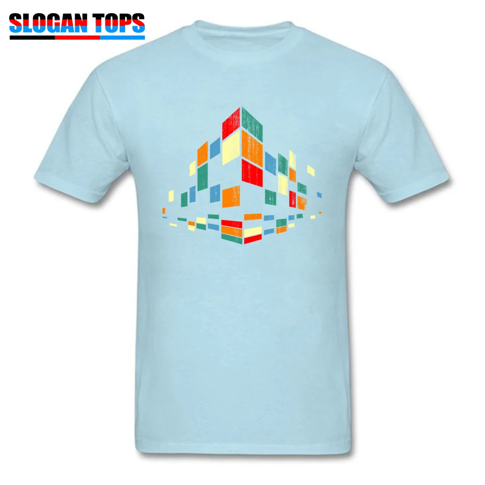 Short Sleeve Tops & Tees Crew Neck 100% Cotton Fabric Mens Top T-shirts city abstract Europe Tops Shirts Funny city abstract light