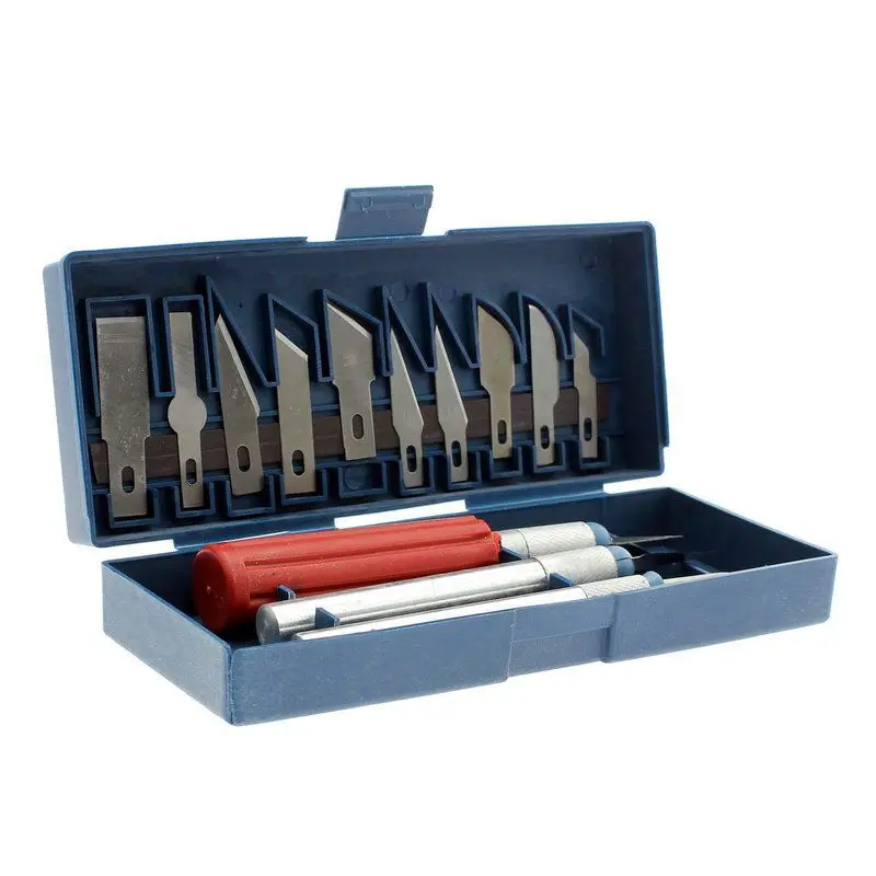 Useful 13pcs Blades Multifunction Hobby Knife Stencil Scribing Etching Cutting Hand Tool Setsin