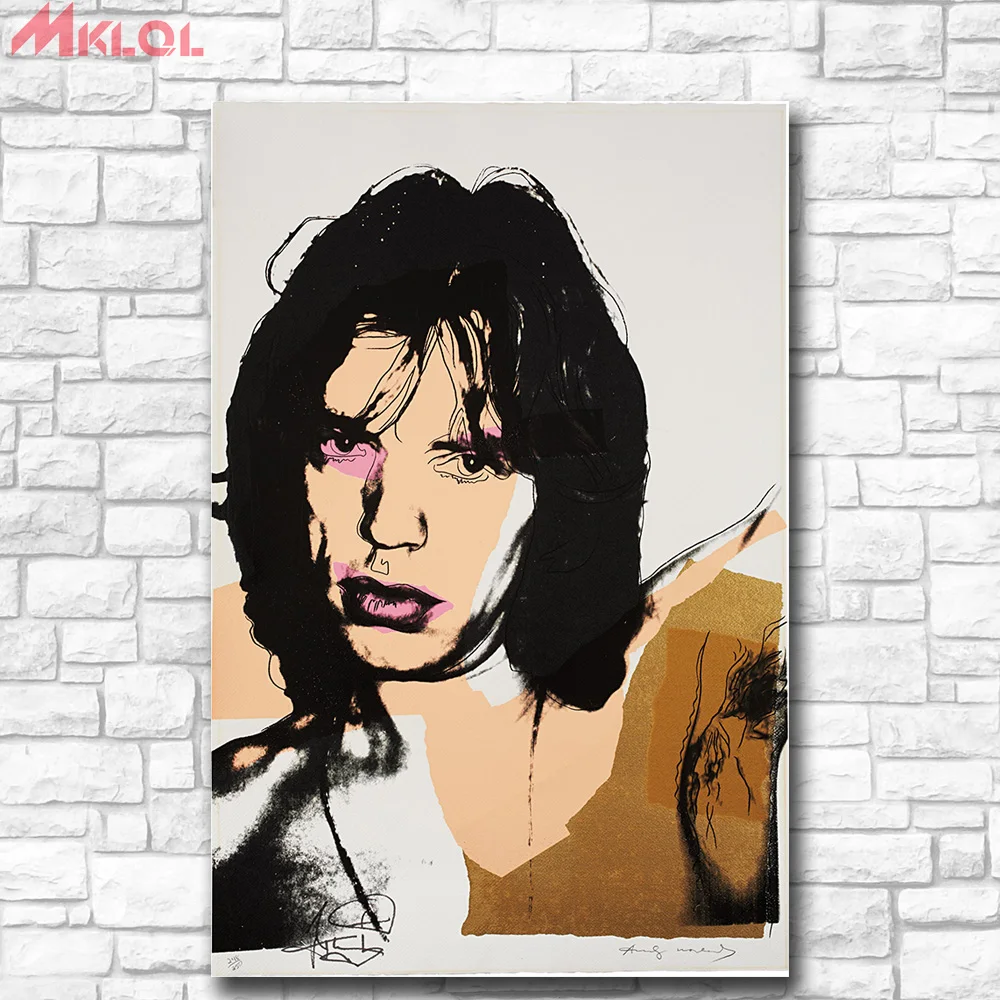 Поп арт стена Art Mick Jagger 14 Энди Уорхол кабинет декор для спальни Настенная картина