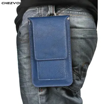 

CHEZVOUS Universal Belt Clip Bag for iphone 7 6s PU Leather Case Waist Bag Case for 4.7 inch Mobile Phones Outdoor Climbing Bag