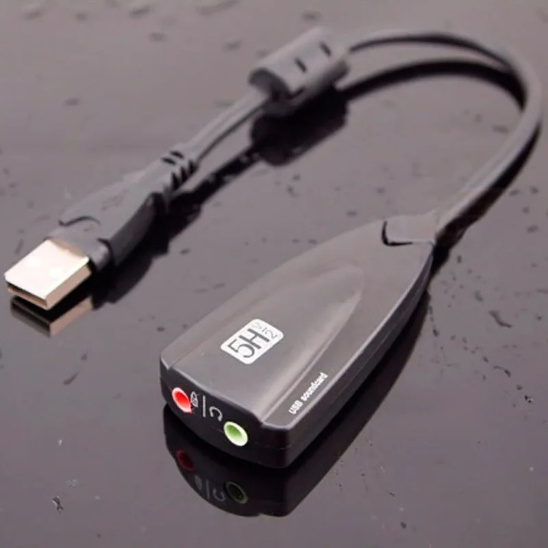 TISHRIC Антимагнитная Внешняя USB звуковая карта 7,1 адаптер 5HV2 3D Аудио гарнитура микрофон 3,5 мм для ноутбука ПК Профессиональный