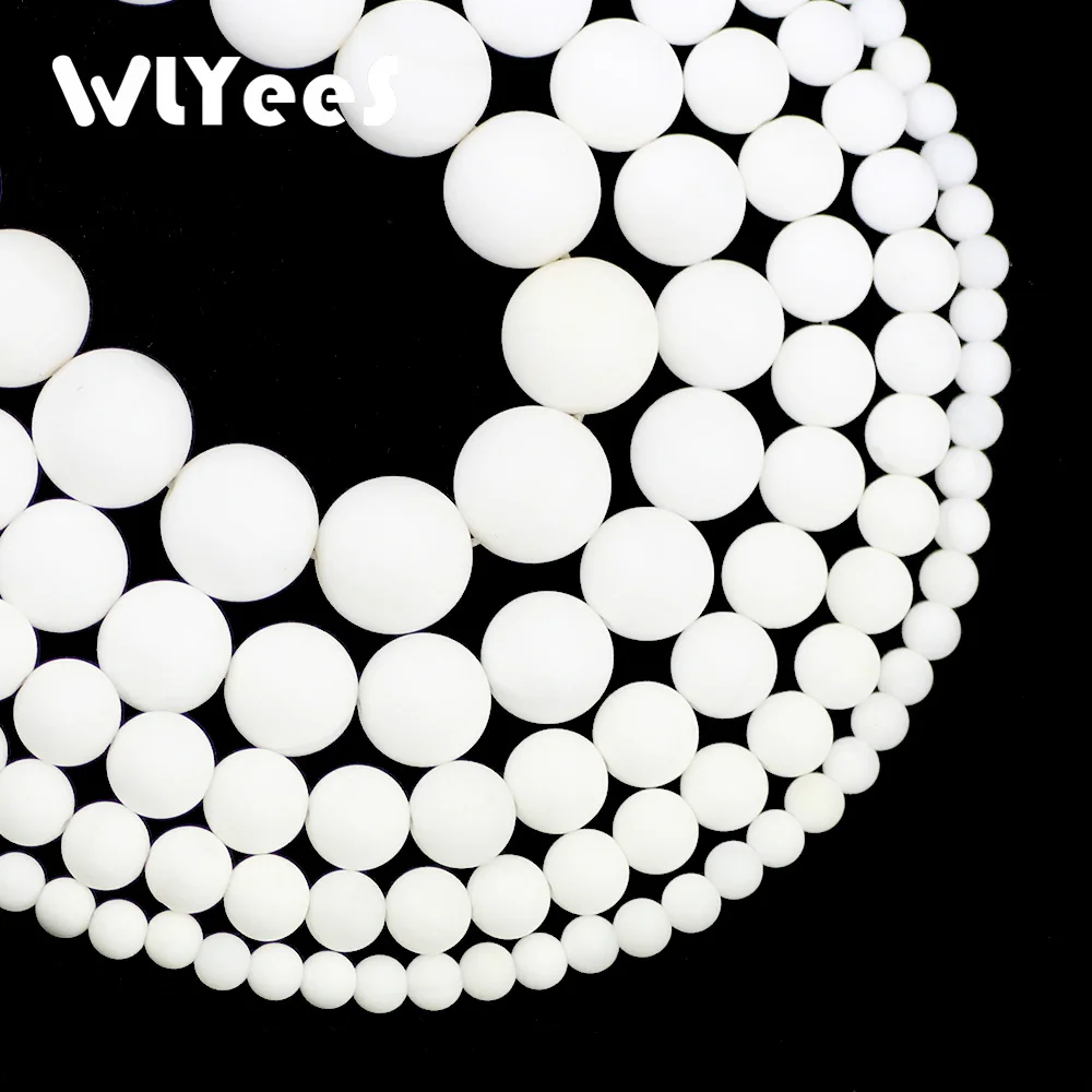 WLYeeS высокое качество натуральный матовый камень белый тридакна 4 6 8 10 12 мм