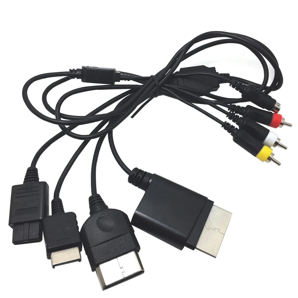 100pcs a lot Super Audio Video S AV Cable S AV Cord) S Video AV Cable for N64 for PS