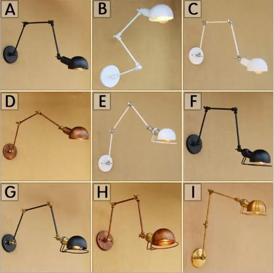 

Edison Loft style Retro Vintage Wall Lamp LED Adjustable Swing Long Arm Wall Light Industrial Sconce Lampara pared