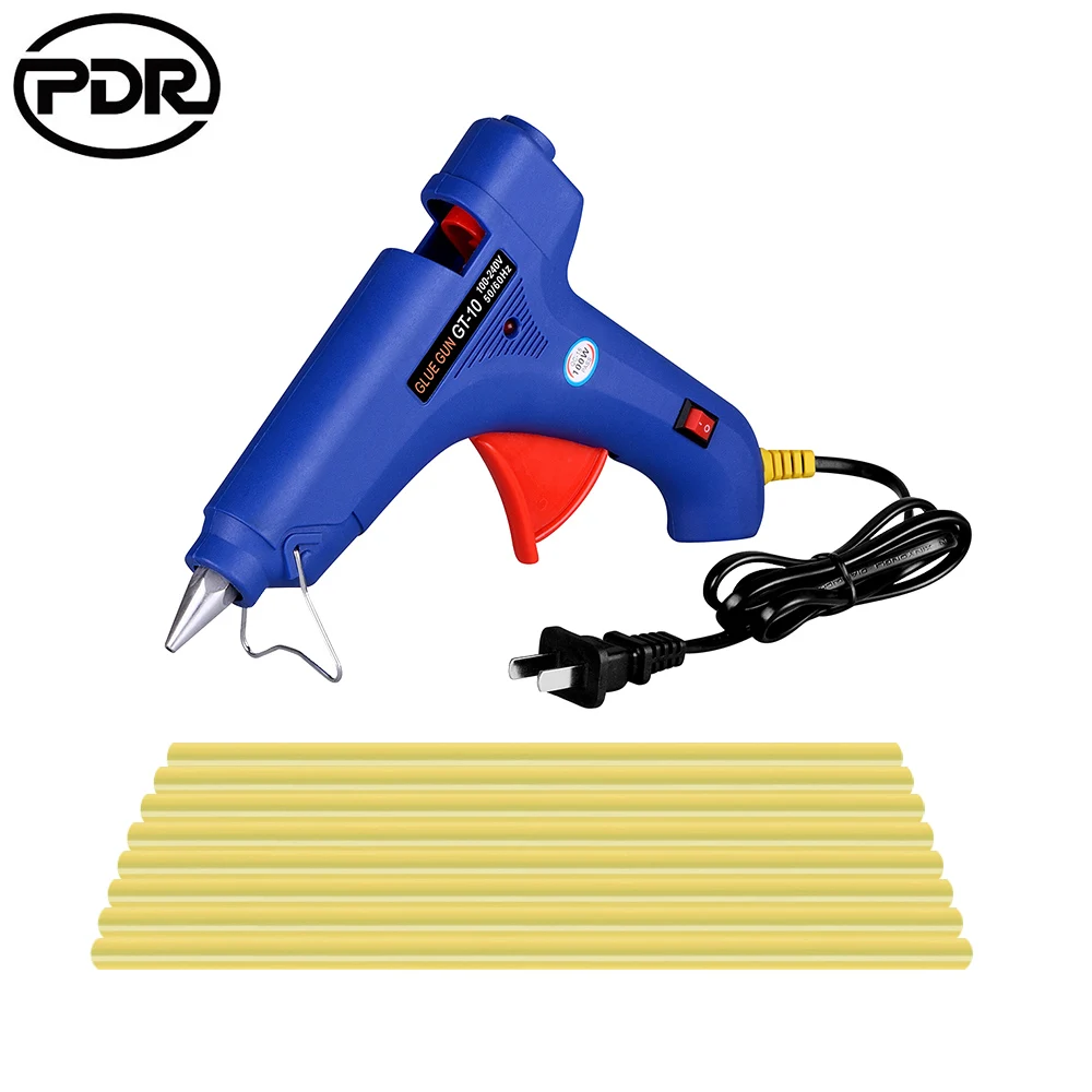 PDR Tools Kit Glue Gun 100v 240v 20W Heat Gun +8 pcs PDR Glue Sticks
