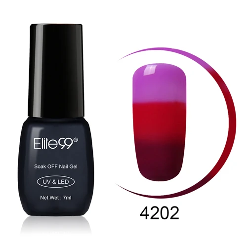 Elite99 7 мл УФ-гель для ногтей изменение температуры гель лак Vernis светодиодный Гель-лак идеальный эффект для дизайна ногтей DIY украшения - Цвет: 4202