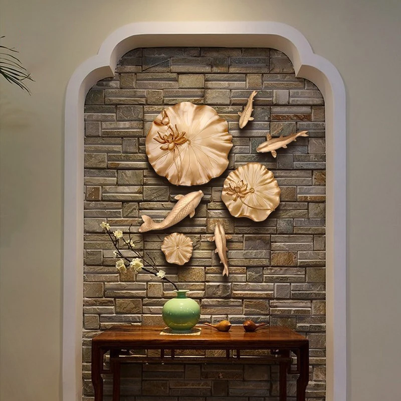 3D стерео настенные подвесные смолы цветок рыбка модель украшения ремесла Отель домашний номер ТВ фон Фреска аксессуары наклейка на стену