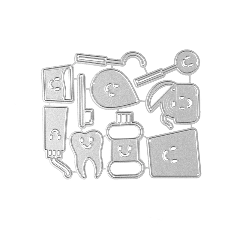 

Cartoon Dentist Tools Cutting Dies For DIY Scrapbooking Album Embossing Card Decorative Crafts