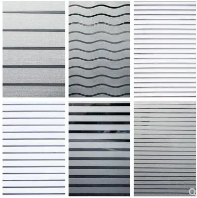 

Article electrostatic stripe office glass partition anti-collision frosted glass stickers sliding door waist line copy shutter s