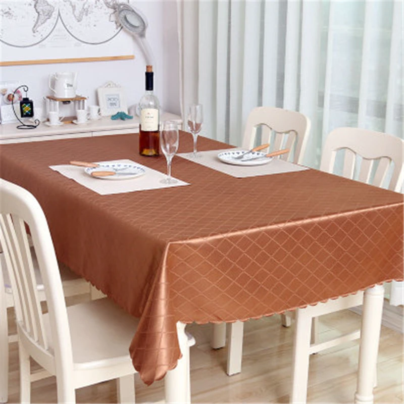 

100% Polyester Tablecloth Waterproof Wedding Table Cloth Rectangular Oilproof Anti-Scalding Breakfast Table Cover Cloth Home