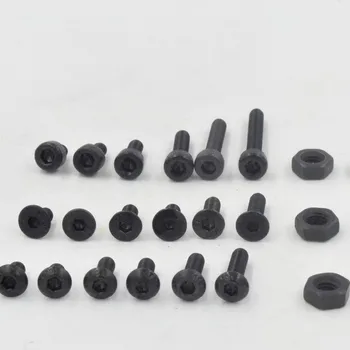 

250 pcs / set M3 Screws Nuts Screws Steel Hex Alloy Socket Screw With Hex Nuts Assorted Set Hardware Black