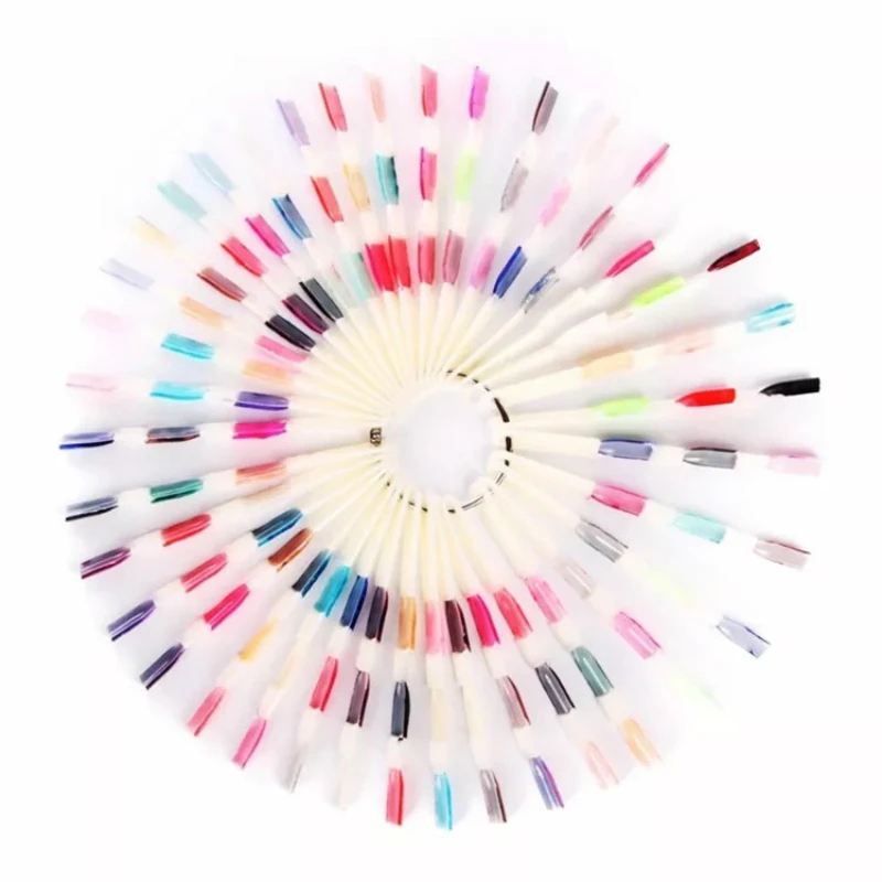 

Nail Polish Palette Color Chart 150pcs/pack False Nail Tips Stick Display Practice Fan Gel Design Board Manicure Tools