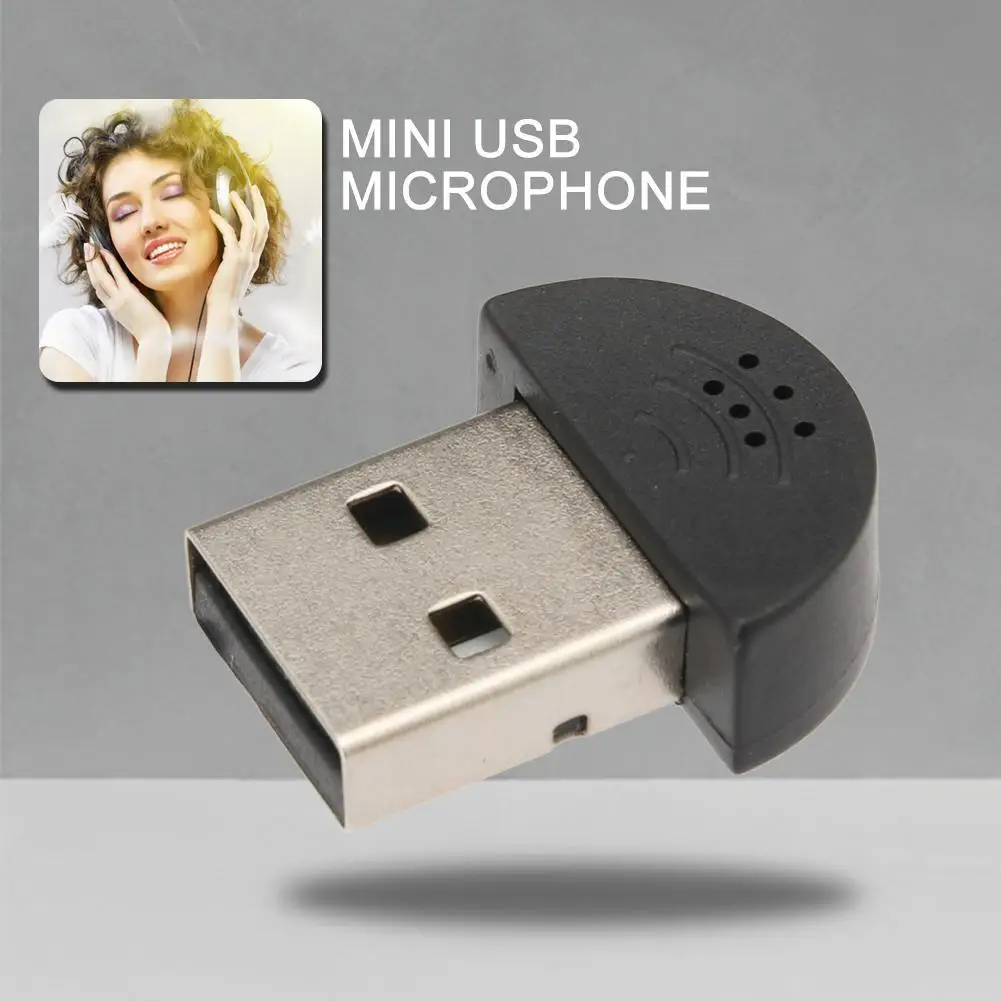 Мини USB микрофон для ПК компьютера ноутбука настольный аудиоадаптер USB2.0