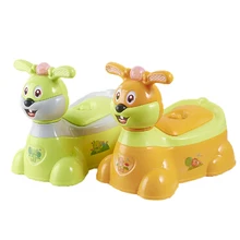 Ребенок Туалет мультфильм кролик музыкальные детские Пластик Ребенка Туалет тренер Обувь для девочек мальчиков Удобный горшок дорожный Горшок детский туалет