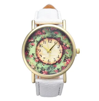 

2018 new rose garden dial leather strap watch casual fashion exquisite precision high-end men's quartz watch