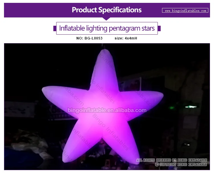 BG-L0053-Inflatable lighting pentagram stars_1