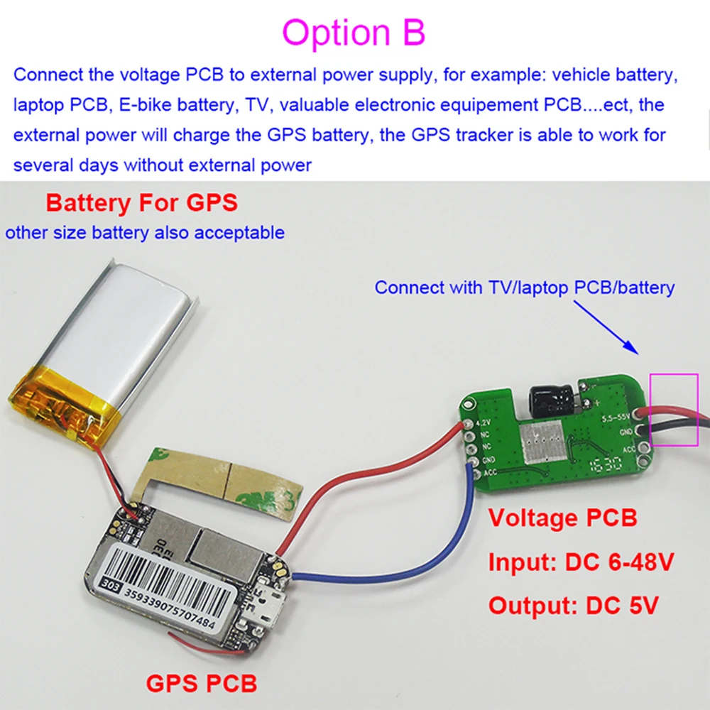 Легко установить ноутбук ТВ Противоугонный gps трекер DC 7 V-48 V/9 V-95 V GSM gps устройство слежения для ТВ/транспортного средства/велосипеда/мотоцикла