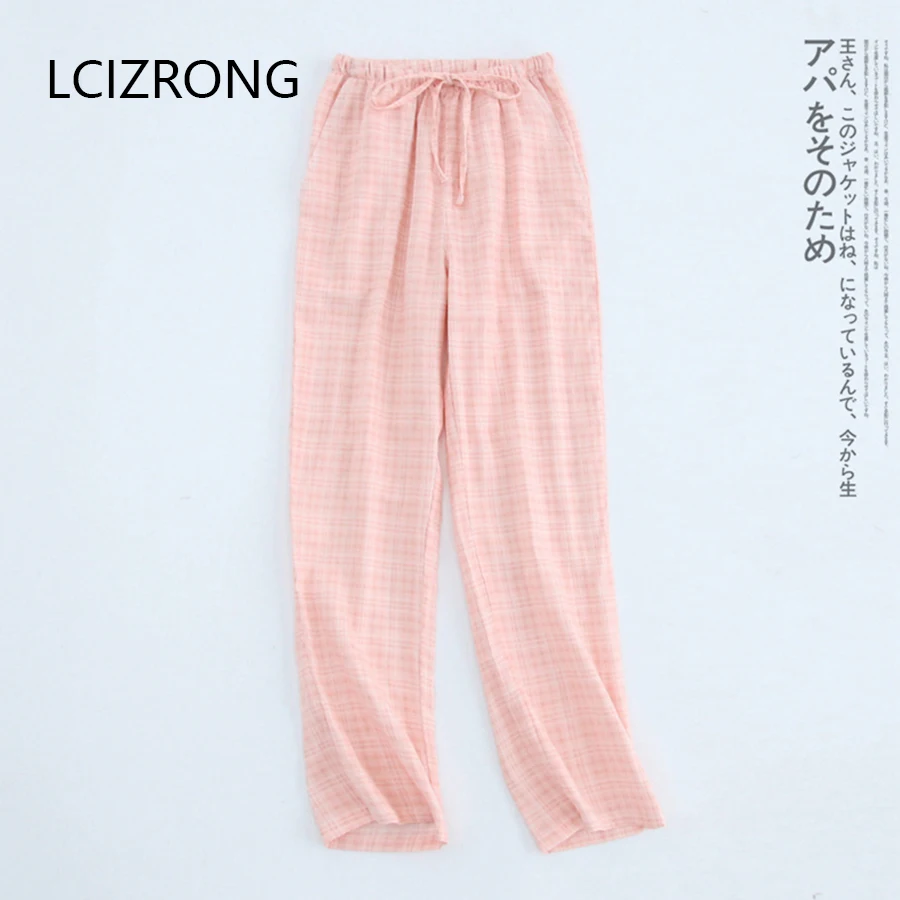 

Spring 5 Colors Harajuku Cotton Sleep Bottoms Women Thin Drawstring Loose Pajama Pants Plus Size Comfortable Sleep Pants Mujer