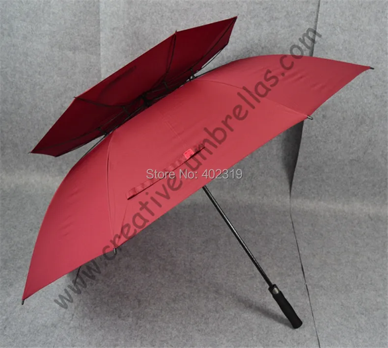 

3lots get 1 lot free Real double layers 210T pongee golf umbrellas fiberglass auto open,anti-thunder,anti static,colour random