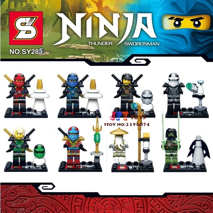 

8pcs star wars super heroes marvel avengers Kai Jay Zane Nya Ninja building blocks model bricks toys for children juguetes